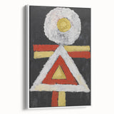 Abstract Modern Art: Organic Shapes in Soft Blue and Peach Hues