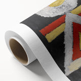 Abstract Modern Art: Organic Shapes in Soft Blue and Peach Hues