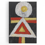 Abstract Modern Art: Organic Shapes in Soft Blue and Peach Hues