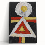 Abstract Modern Art: Organic Shapes in Soft Blue and Peach Hues