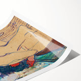 Modern Art Prints: Bold Abstract with Vibrant Red and Gold Strokes