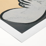 Abstract Modern Art: Fluid Motion in Blue and Gold with Organic Flow