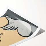 Abstract Modern Art: Fluid Motion in Blue and Gold with Organic Flow