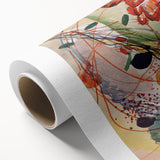 Modern Abstract Art: Vibrant Shapes in Red, Blue, and Yellow Tones