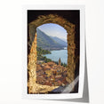 Rolled print showcasing a stunning landscape featuring a majestic castle surrounded by lush greenery, perfect for home decor or art enthusiasts. The high-quality design captures intricate details, enhancing any interior space.