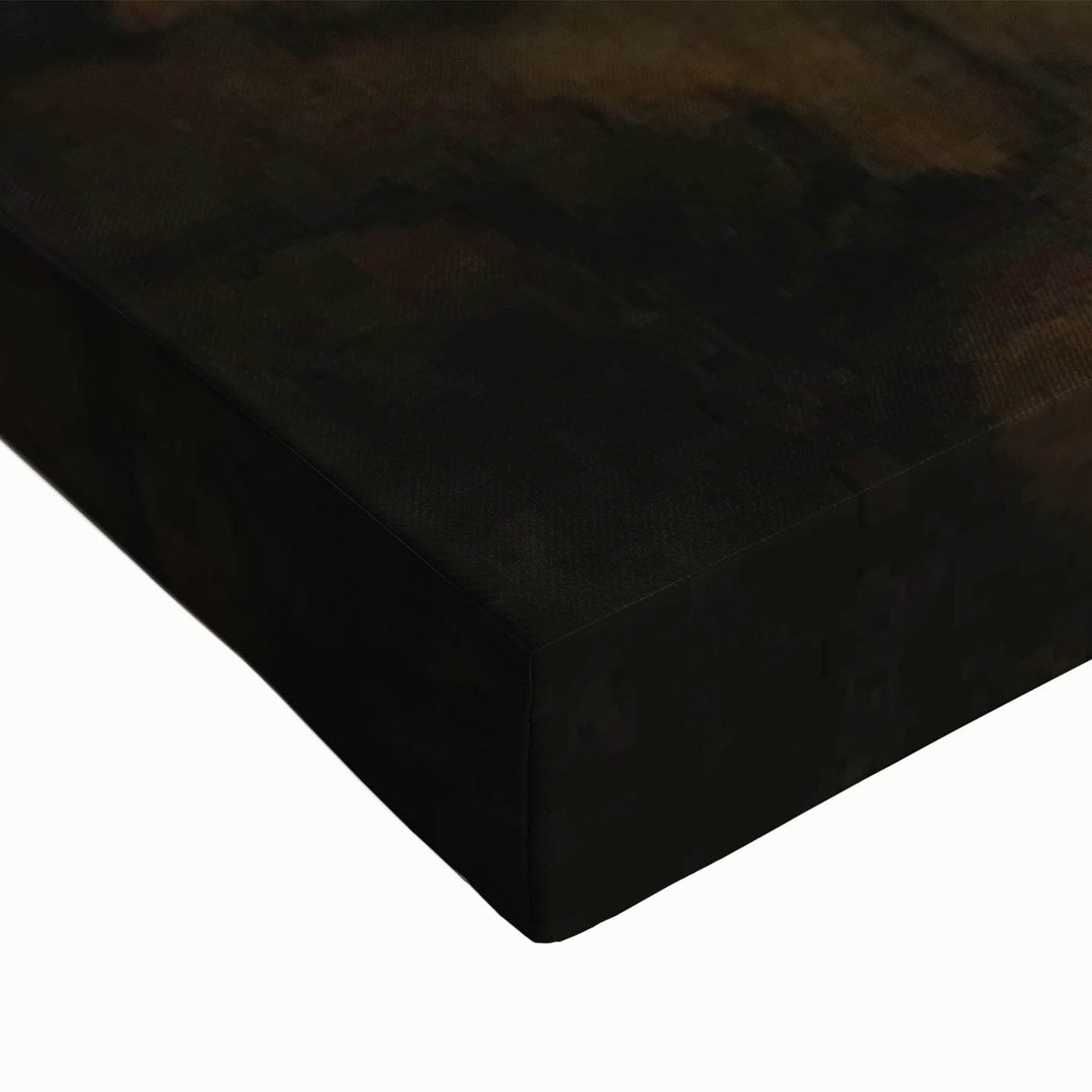 Close-up of a stretched canvas showcasing a vibrant landscape design with intricate cave details, ideal for home decor. Perfect for art lovers seeking unique wall art.