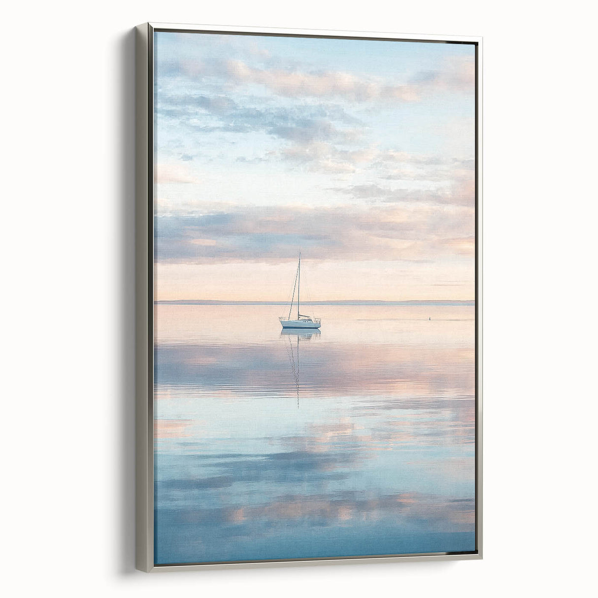 Serene Sailboat Office Wall Art – Modern Office Canvas Print