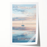 Serene Sailboat Office Wall Art – Modern Office Canvas Print