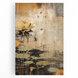Abstract floral wall art on stretched canvas, showcasing vibrant colors and intricate designs, perfect for modern home decor and artistic interiors.