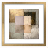 Abstract geometric frame in gold with a matte finish, showcasing a modern design suitable for home decor, highlighting intricate patterns and stylish aesthetics.