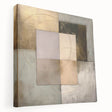 Abstract geometric stretched canvas artwork showcasing vibrant colors and intricate patterns, side view highlighting the depth and texture, ideal for modern decor.