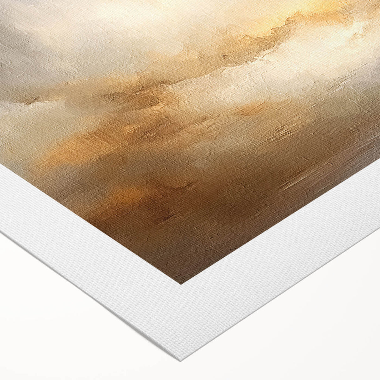 Abstract landscape wall art on rolled canvas, showcasing vibrant hues of blue and green with textured brushstrokes, ideal for modern decor.
