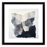 Minimalist Abstract Wall Art – Layered Terrain in Black & Beige