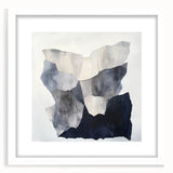 Minimalist Abstract Wall Art – Layered Terrain in Black & Beige