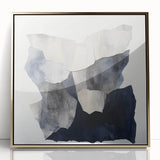 Minimalist Abstract Wall Art – Layered Terrain in Black & Beige