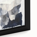 Minimalist Abstract Wall Art – Layered Terrain in Black & Beige