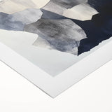 Minimalist Abstract Wall Art – Layered Terrain in Black & Beige