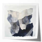 Minimalist Abstract Wall Art – Layered Terrain in Black & Beige