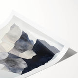 Minimalist Abstract Wall Art – Layered Terrain in Black & Beige