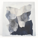 Minimalist Abstract Wall Art – Layered Terrain in Black & Beige