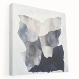 Minimalist Abstract Wall Art – Layered Terrain in Black & Beige