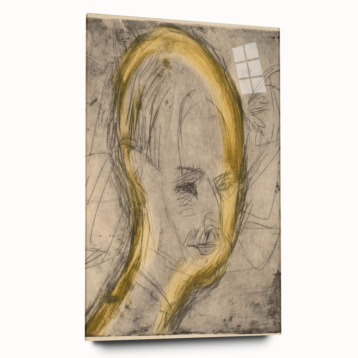 Expressionist Art - Sketch Portrait with Golden Highlights