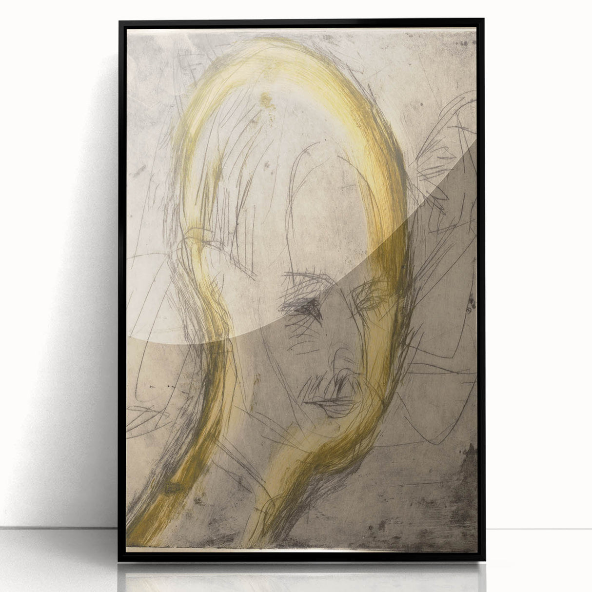 Expressionist Art - Sketch Portrait with Golden Highlights