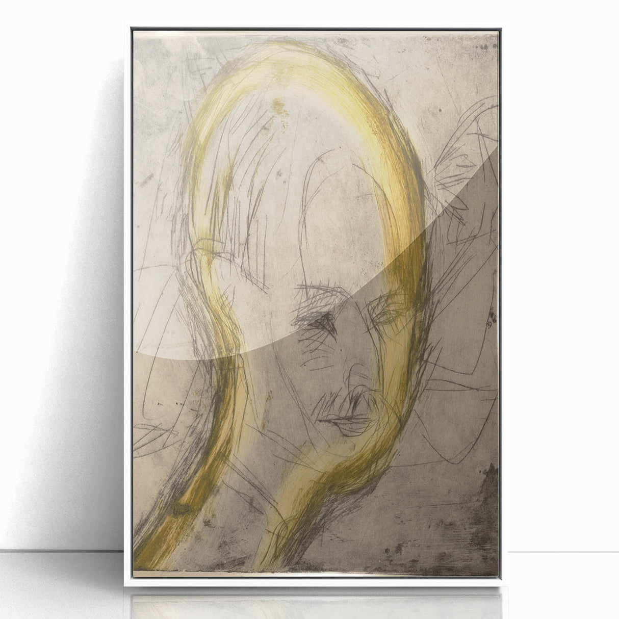 Expressionist Art - Sketch Portrait with Golden Highlights