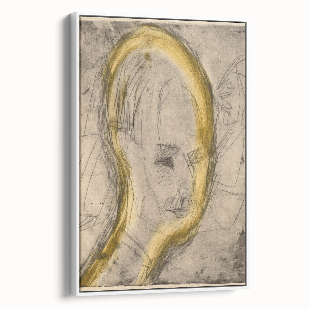 Expressionist Art - Sketch Portrait with Golden Highlights