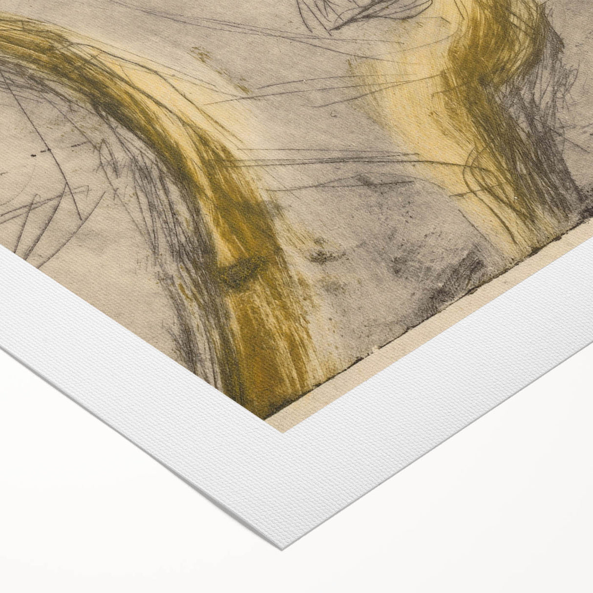 Expressionist Art - Sketch Portrait with Golden Highlights