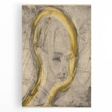 Expressionist Art - Sketch Portrait with Golden Highlights
