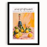 Extra large abstract art print featuring vibrant, colorful textured patterns on a framed black canvas.