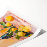 Extra large wall art featuring line art flowers in black and white, printed on rolled canvas.