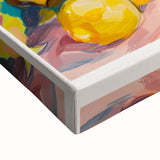 Large art depicting a black and white landscape painting on stretched canvas, suitable for bedroom wall decor.