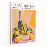 Large canvas print featuring an array of colorful fruits and vegetables, ideal for kitchen wall art.