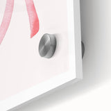 Delicate Pink Ribbon Bow Print - Girls Bedroom Wall Art