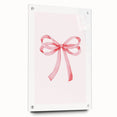 Delicate Pink Ribbon Bow Print - Girls Bedroom Wall Art