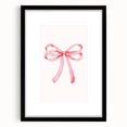 Delicate Pink Ribbon Bow Print - Girls Bedroom Wall Art