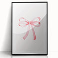 Delicate Pink Ribbon Bow Print - Girls Bedroom Wall Art