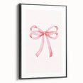 Delicate Pink Ribbon Bow Print - Girls Bedroom Wall Art
