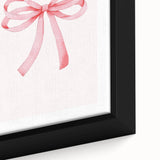 Delicate Pink Ribbon Bow Print - Girls Bedroom Wall Art