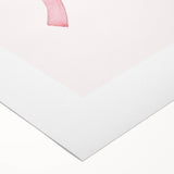 Delicate Pink Ribbon Bow Print - Girls Bedroom Wall Art