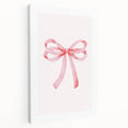 Delicate Pink Ribbon Bow Print - Girls Bedroom Wall Art