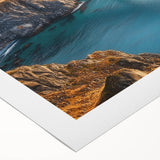 Rolled canvas showcasing a vibrant landscape bridge design with intricate details and vivid colors, perfect for enhancing home decor and artistic spaces. The canvas is securely packaged in a protective cardboard tube, ensuring safe delivery.