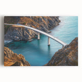 Landscape canvas print showcasing a vibrant bridge design in a tranquil natural setting. The artwork features rich colors and intricate details, perfect for home decor.