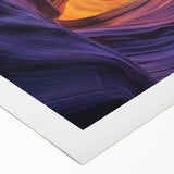 Rolled canvas artwork depicting a stunning landscape of canyons with rich, earthy tones, showcasing intricate details and textures, perfect for home decor.