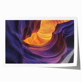 Stunning landscape print of vibrant canyons in earthy tones, rolled and securely packaged in a durable cardboard tube, perfect for home or office decor.