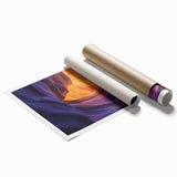 Stunning landscape rolled print showcasing vibrant canyons with rich earth tones, perfect for home decor. Packaged securely in a durable tube for safe delivery.