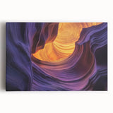 Stretched canvas artwork depicting a breathtaking landscape of canyons, showcasing vibrant colors and intricate textures, perfect for enhancing home decor.