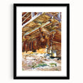 Modern Wall Art - Sunlit Rustic Structure - Contemporary Art Print